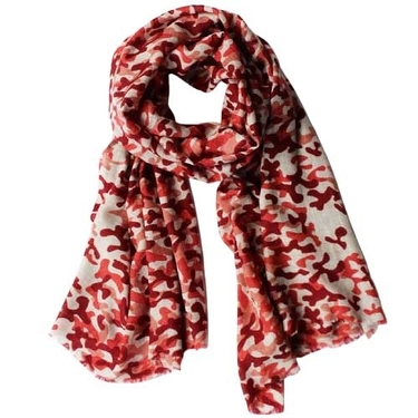 Red camouflage pattern scarf