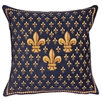 Cushion cover Three Lilies blue - Jules Pansu