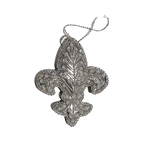 Christmas ornament - Fleur de Lys Silver