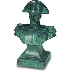 Napoleon's bust with epaulets in Green Bronze
