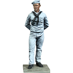 US sailor figurine in white