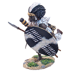 Figurine Zulu iNdluyengwe Regiment Charging with Assegai