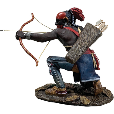 Figurine Native Kneeling with Bow and Arrow