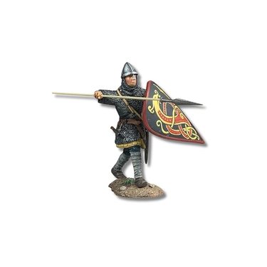 Figurine "Edgard" Saxon avec lance et bouclier