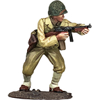 Figurine U.S. Infantry NCO Crouching with Thompson