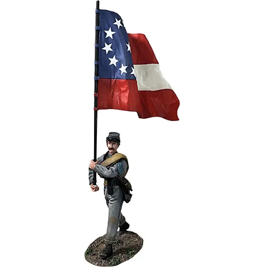 Figurine Us Civil War Confederate Flagbearer