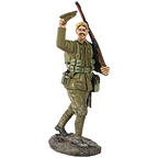 Figurine 1914 British Infantry Marching Waving Cap