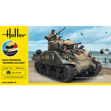 Maquette Starter Kit M4A2 Sherman Leclerc