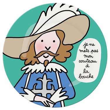 Assiette - Le Petit Prince "je mets pas mon couteau.."